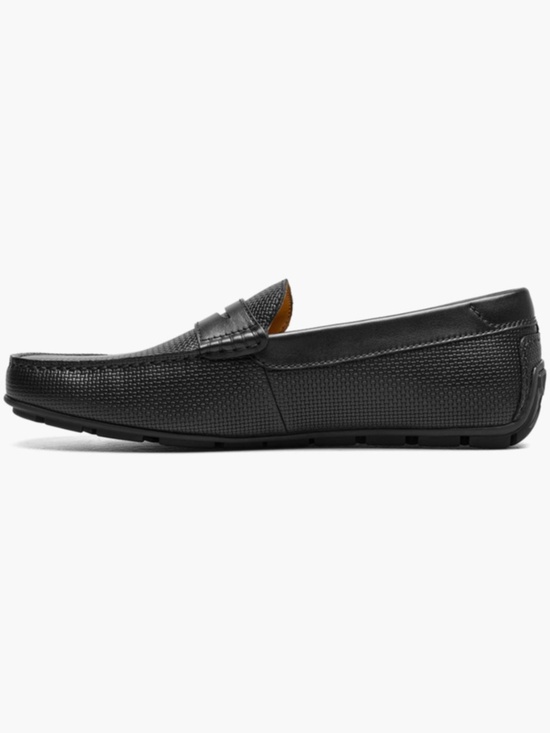 Mens Florsheim Motor Penny Driver Black Leather, 13411-001 main image 5